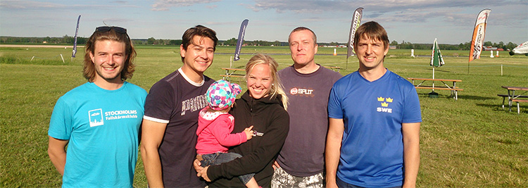 Projektteamet från vänster: Tobias, Micha, Nina (Michas fru), Martin och Stefan
